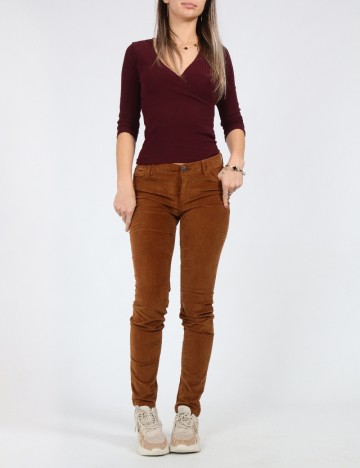 Pantaloni Zara, maro