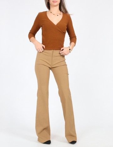 Pantaloni Zara, maro