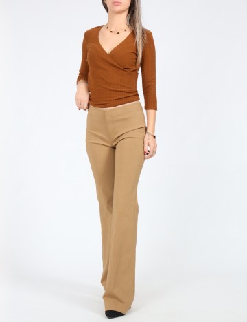 Pantaloni Zara, maro