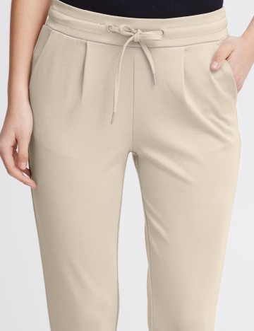 Pantaloni Ichi, crem