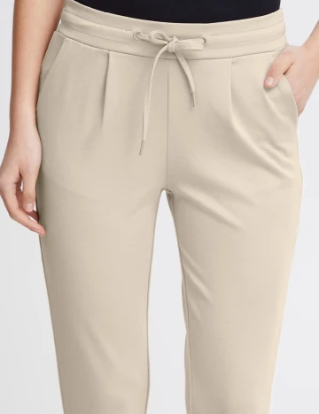 Pantaloni Ichi, crem