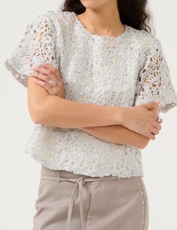 Bluza Karen By Simonsen, argintiu