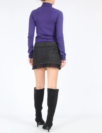 Fusta Bershka, negru Negru