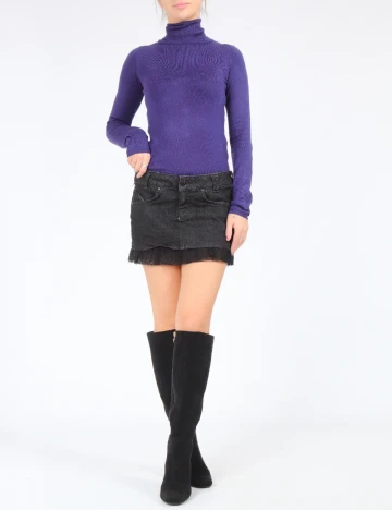 Fusta Bershka, negru Negru