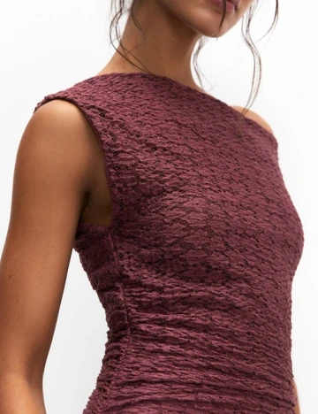 Rochie medie Pull&Bear, pruna Mov