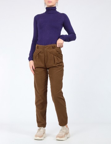 Pantaloni Zara, maro