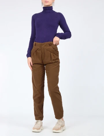 Pantaloni Zara, maro