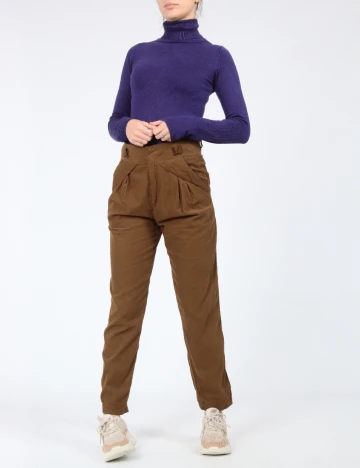 Pantaloni Zara, maro