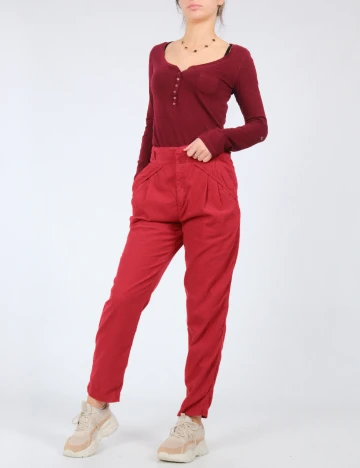 Pantaloni Zara, rosu