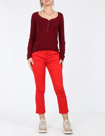 Pantaloni Zara, rosu