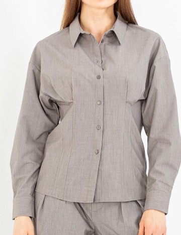 
						Camasa My Essential Wardrobe, gri