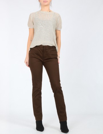 Pantaloni Zara, maro