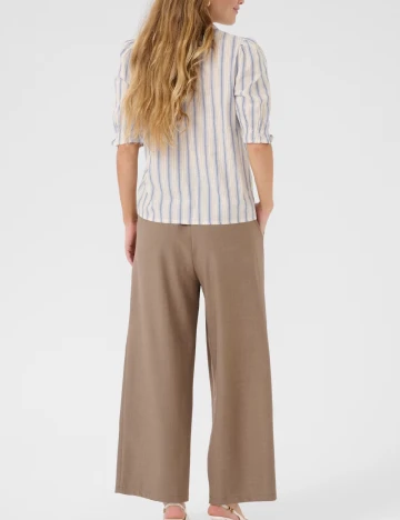 Bluza Culture, crem/albastru Crem