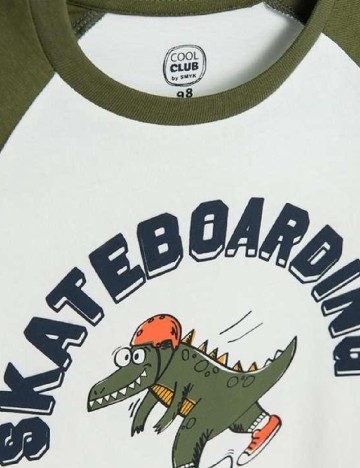 Bluza Cool Club, alb/verde