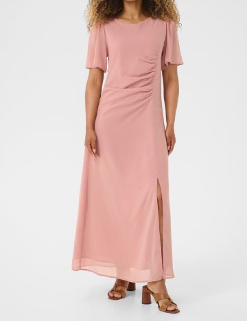 
						Rochie lunga Cream, roz