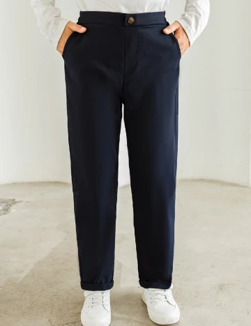 Pantaloni Shein Kids, bleumarin