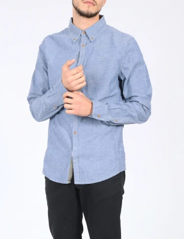 Camasa Bershka, albastru Albastru