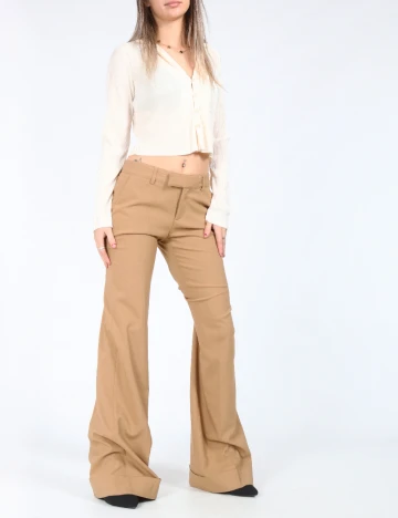 Pantaloni Zara, maro