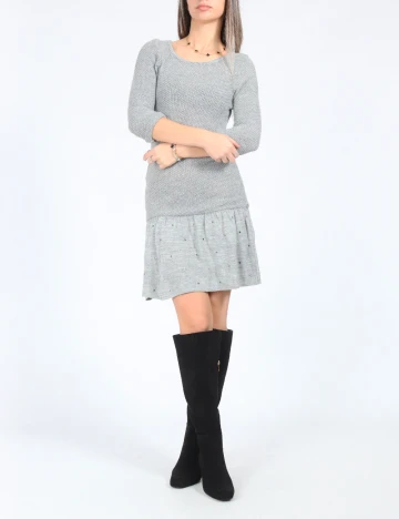 Rochie scurta Bershka, gri Gri