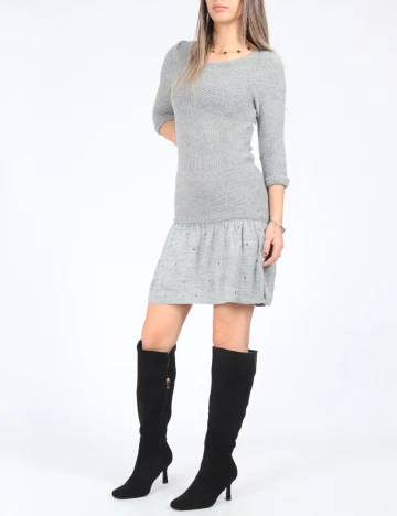 Rochie scurta Bershka, gri Gri