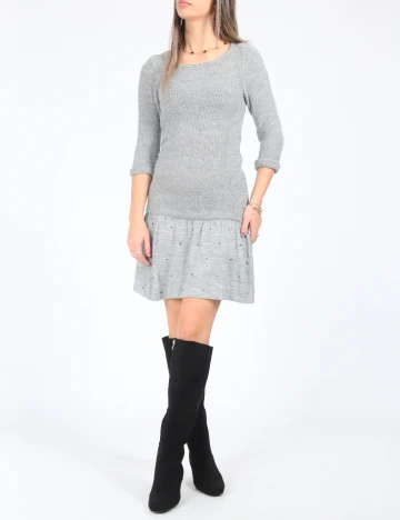 Rochie scurta Bershka, gri Gri