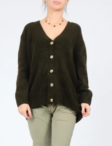 Cardigan Oversize Zara, verde
