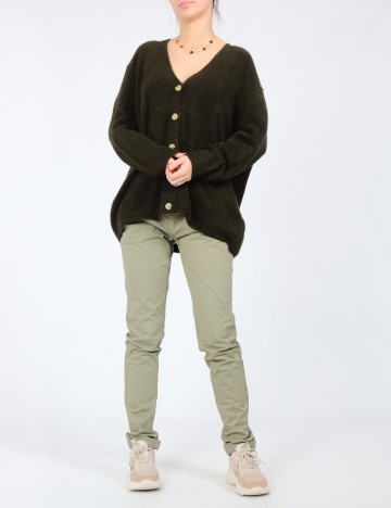 Cardigan Oversize Zara, verde