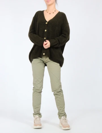 Cardigan Oversize Zara, verde