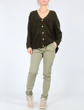 Cardigan Oversize Zara, verde
