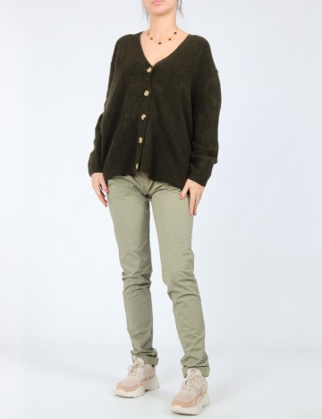 Cardigan Oversize Zara, verde