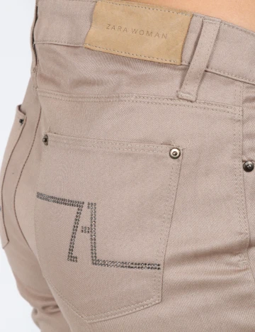 Pantaloni Zara, maro deschis Maro