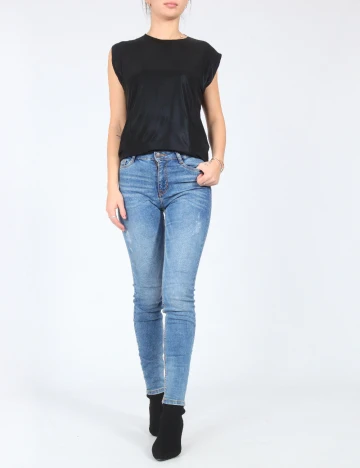 Blugi Bershka, albastru Albastru