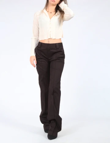 Pantaloni Zara, maro