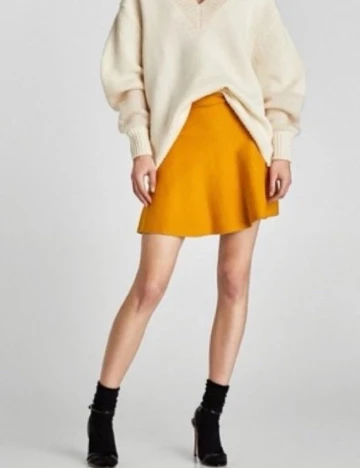 Fusta Zara, galben Galben