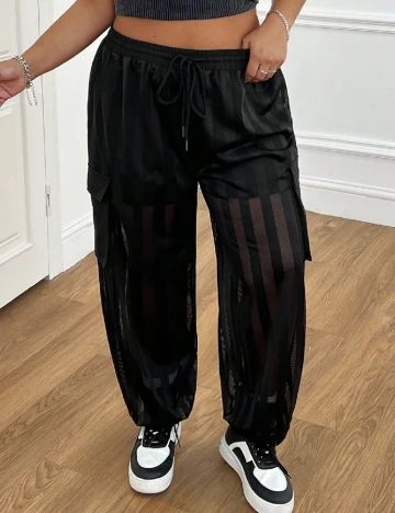 Pantaloni SHEIN CURVE, negru