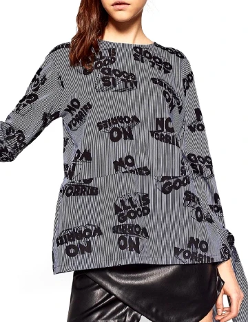 Bluza Zara, bleumarin/negru Negru