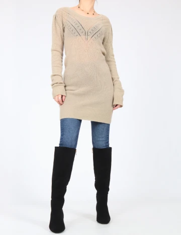 Pulover Zara, bej Crem