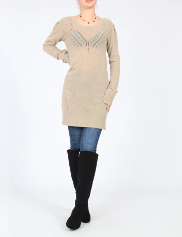 Pulover Zara, bej Crem