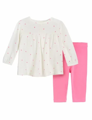 Compleu Cool Club, alb/roz