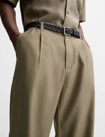 Pantaloni Zara, kaki