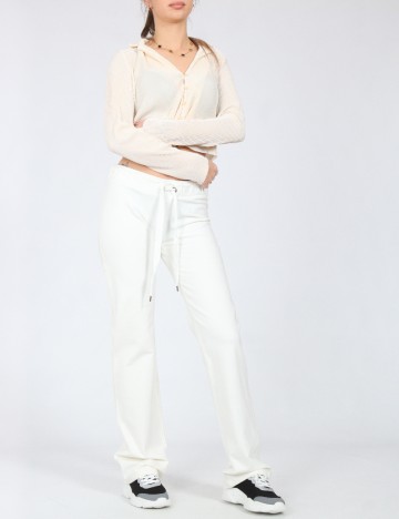 
						Pantaloni Bershka, alb