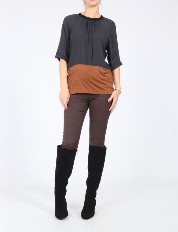 Bluza Zara, gri/maro