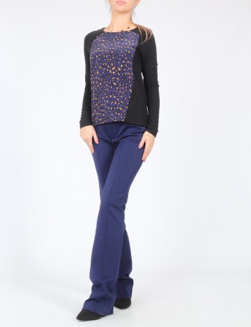 Bluza Zara, negru/albastru