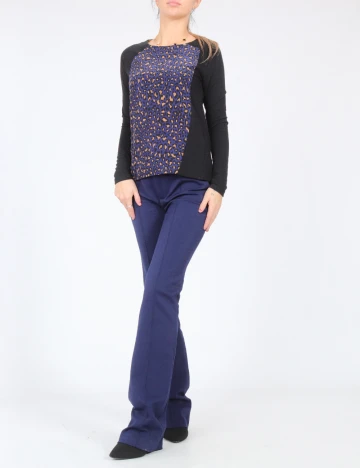 Bluza Zara, negru/albastru