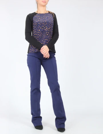 Bluza Zara, negru/albastru