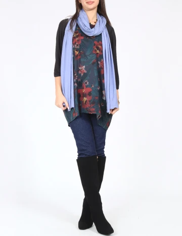 Esarfa Bershka, albastru