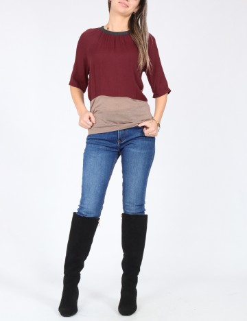 Bluza Zara, maro/visiniu