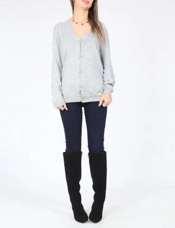 Cardigan Bershka, gri Gri