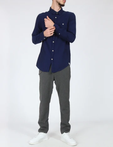 Camasa Bershka, bleumarin Albastru