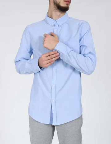 Camasa Bershka, albastru Albastru